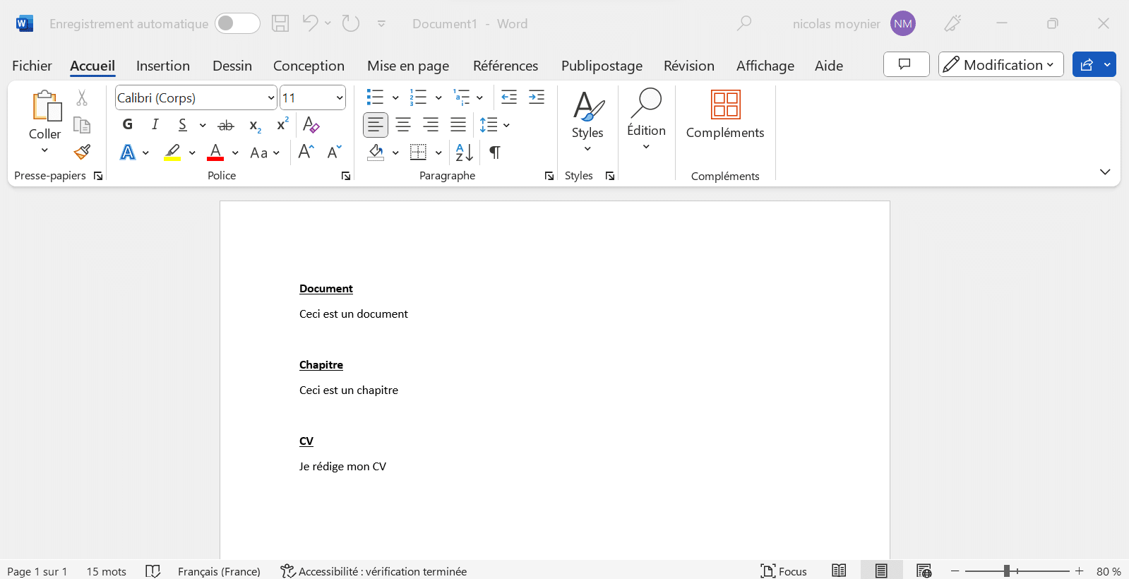 demonstration formation en ligne ou en presentiel word