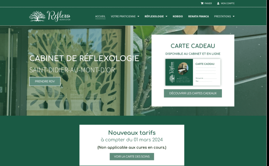 Site internet - reflexologie