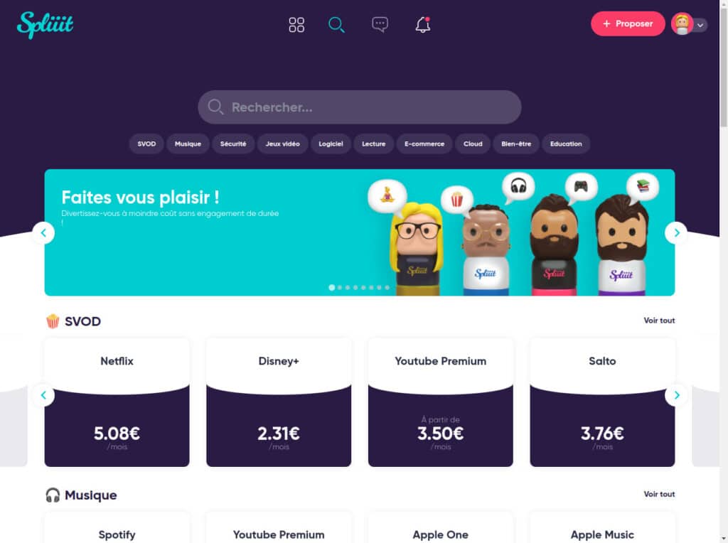 Spliiit économiser sur ses abonnements en ligne