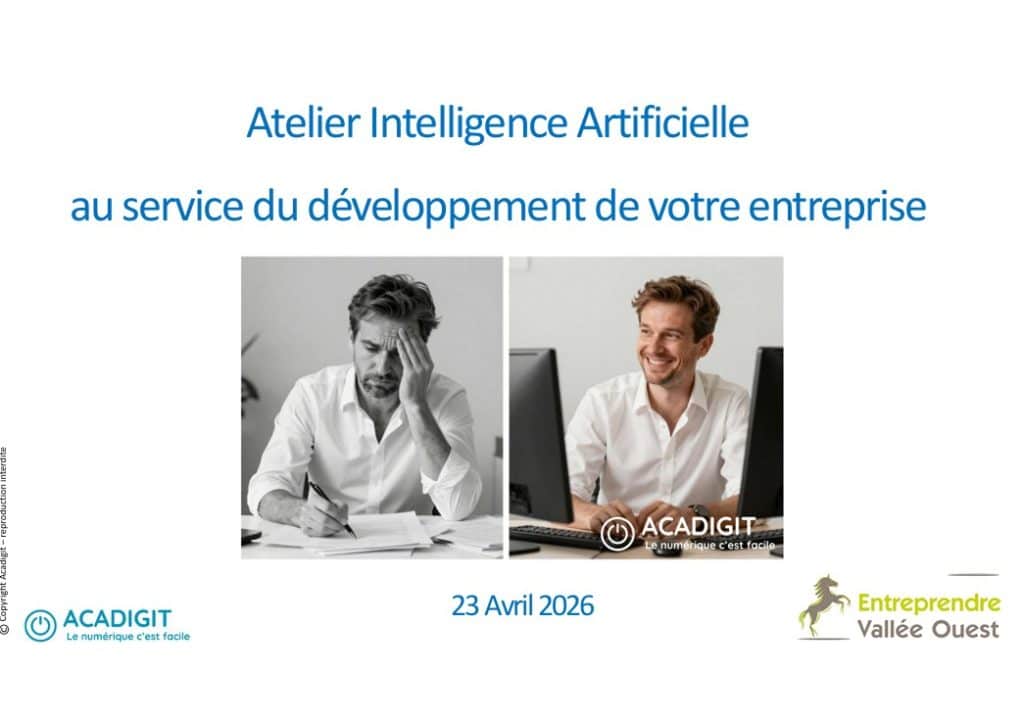 Atelier IA entreprendre vallee ouest
